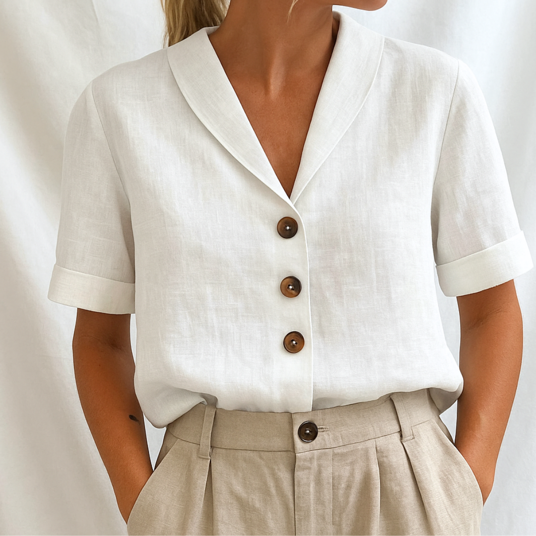 Manon™ | Elegant enfärgad blus