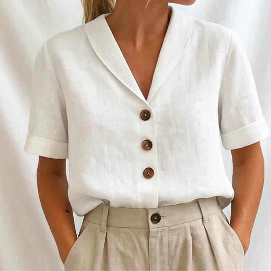 Manon™ | Elegant enfärgad blus